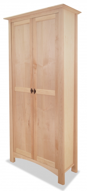 Bookcase 5 Harvestmoon Maple with doors angle