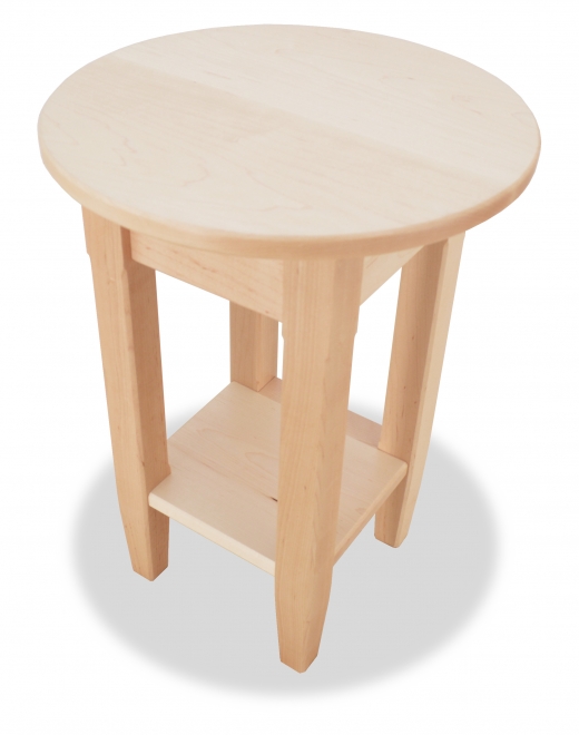 End Table Shaker maple down view