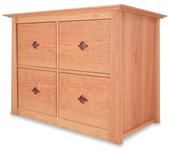 Credenza 4 Drawer Harvestmoon Cherry angle