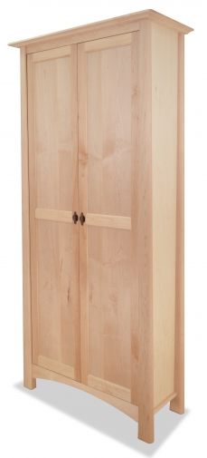 Bookcase 5 Harvestmoon Maple with doors angle