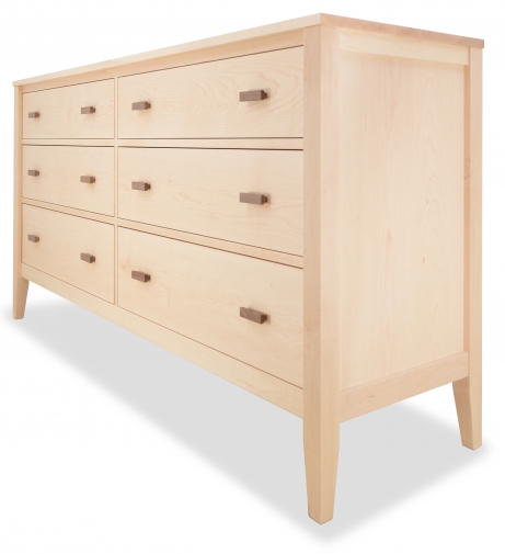 Dresser 6 Drawer Horizon Maple angle