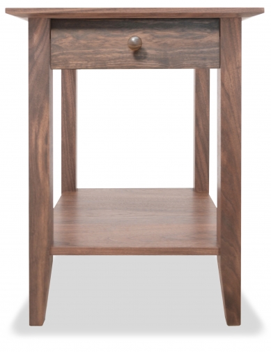 End Table Canterbury walnut with shelf and drawer