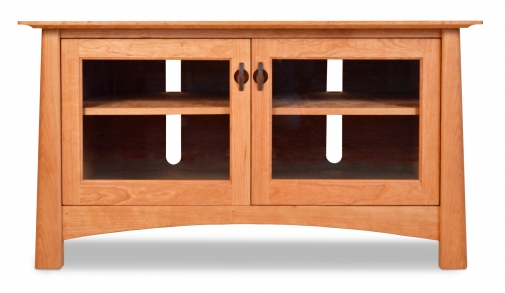Havestmoon Tv Console 1 With Glass Doors Cherry Maple Corner Woodworks Glass Doors Cherry Maple Corner Woodworks, Cherry Media Cabinet With Doors