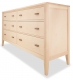 Dresser 6 Drawer Horizon Maple angle